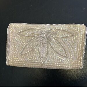 Elegant Pearl Beaded Clutch Vintage bag by Debbie